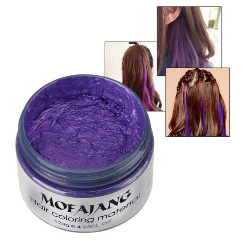 1PCS Hair Color Wax Dye One-time Styling Products Molding Paste Various  Colors Hair Dye Wax 